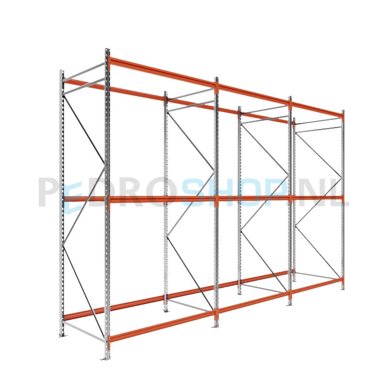 Grootvakstelling: 300cm (h) x 100cm (d) x 470.8cm (l) x 3 niveaus