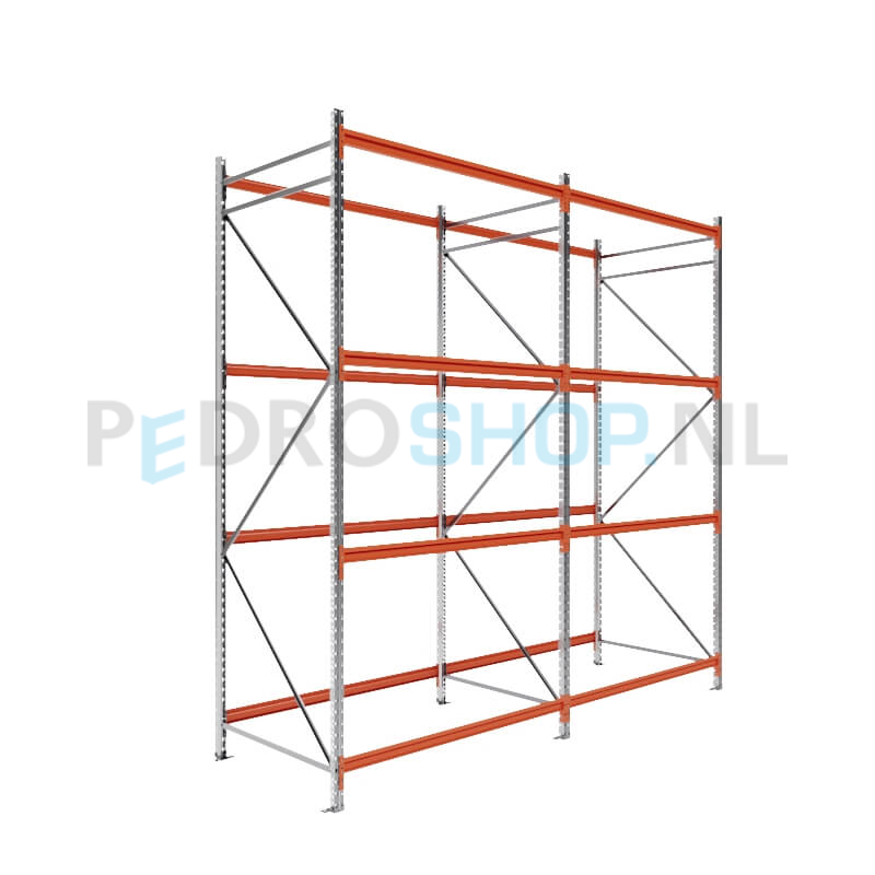 Grootvakstelling: 300cm (h) x 100cm (d) x 315.6cm (l) x 4 niveaus