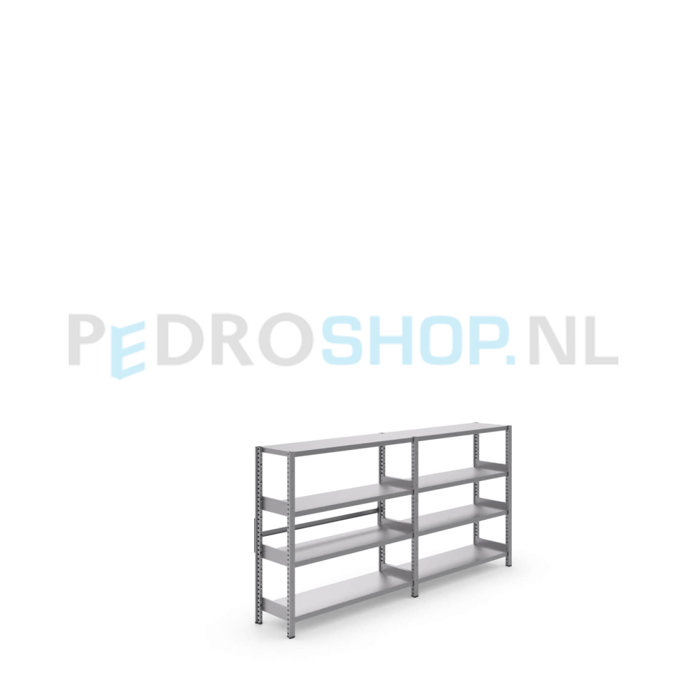 Metalen stellingkast: 100cm (h) x 30cm (d) x 204.8cm (l)