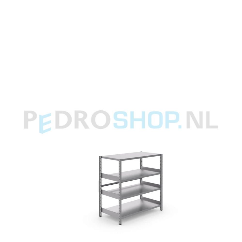 Metalen stellingkast: 100cm (h) x 50cm (d) x 104.2cm (l)
