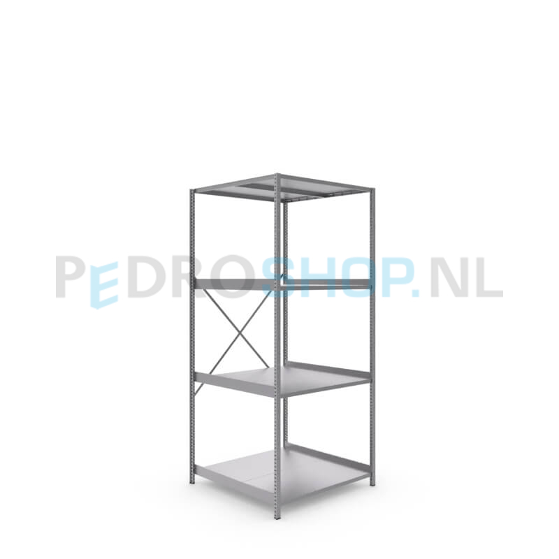 Metalen stellingkast: 230cm (h) x 100cm (d) x 104.2cm (l)