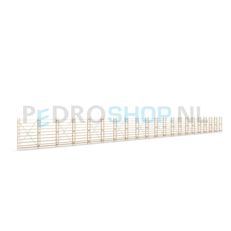 Houten stellingkast Easyrack: 150cm (h) x 30cm (d) x 2003cm (l)