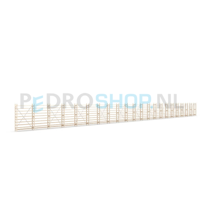 Houten stellingkast Easyrek: 150cm (h) x 30cm (d) x 2103cm (l)