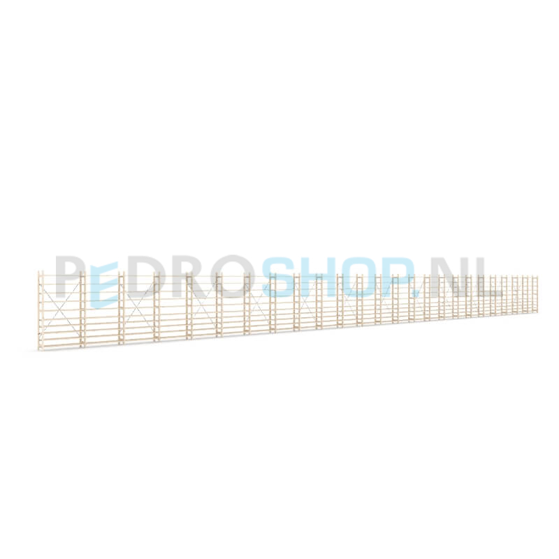 Houten stellingkast Easyrack: 180cm (h) x 30cm (d) x 2403cm (l)