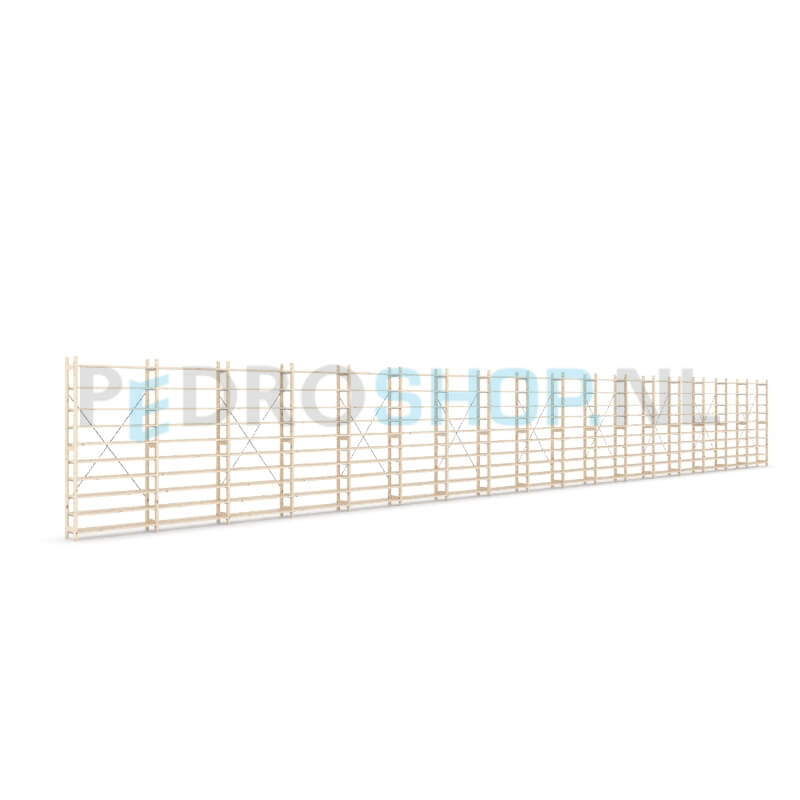 Houten stellingkast Easyrek: 210cm (h) x 30cm (d) x 1703cm (l)