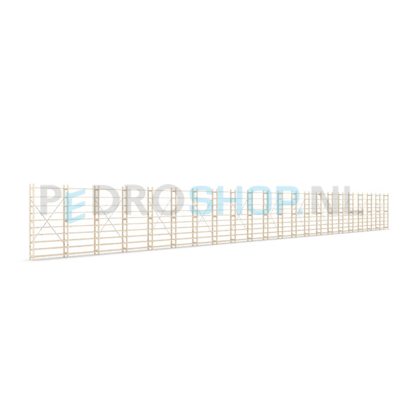 Houten stellingkast Easyrack: 210cm (h) x 30cm (d) x 2103cm (l)