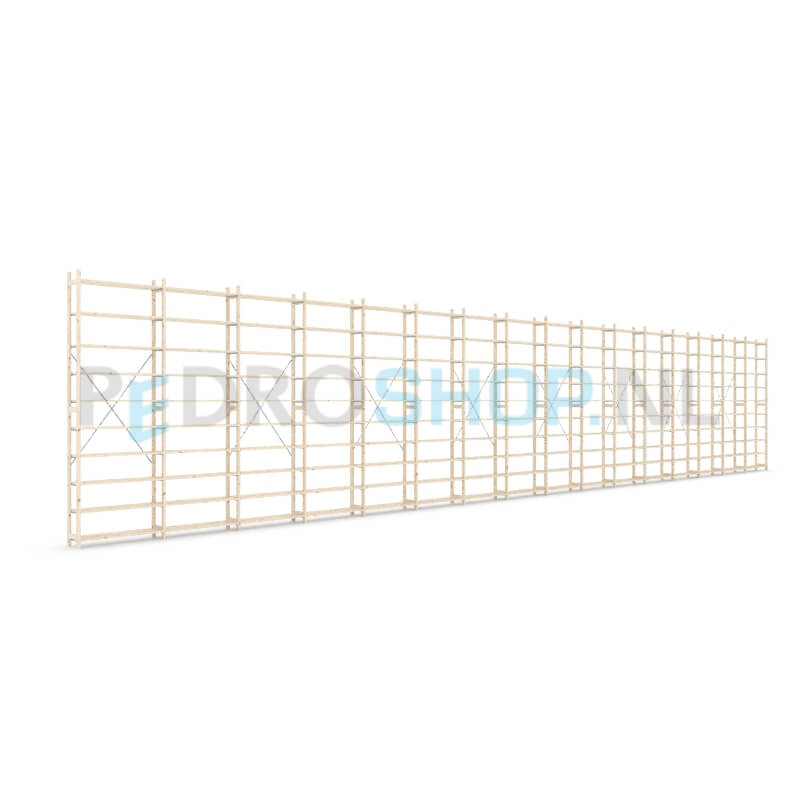 Houten stellingkast Easyrack: 300cm (h) x 30cm (d) x 1603cm (l)