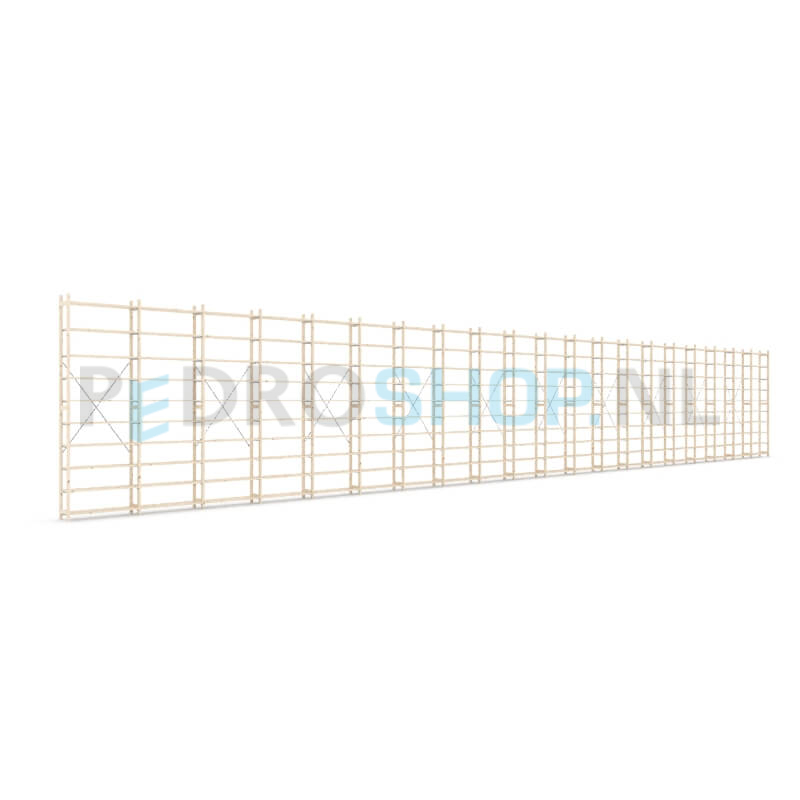 Houten stellingkast Easyrack: 300cm (h) x 30cm (d) x 2003cm (l)