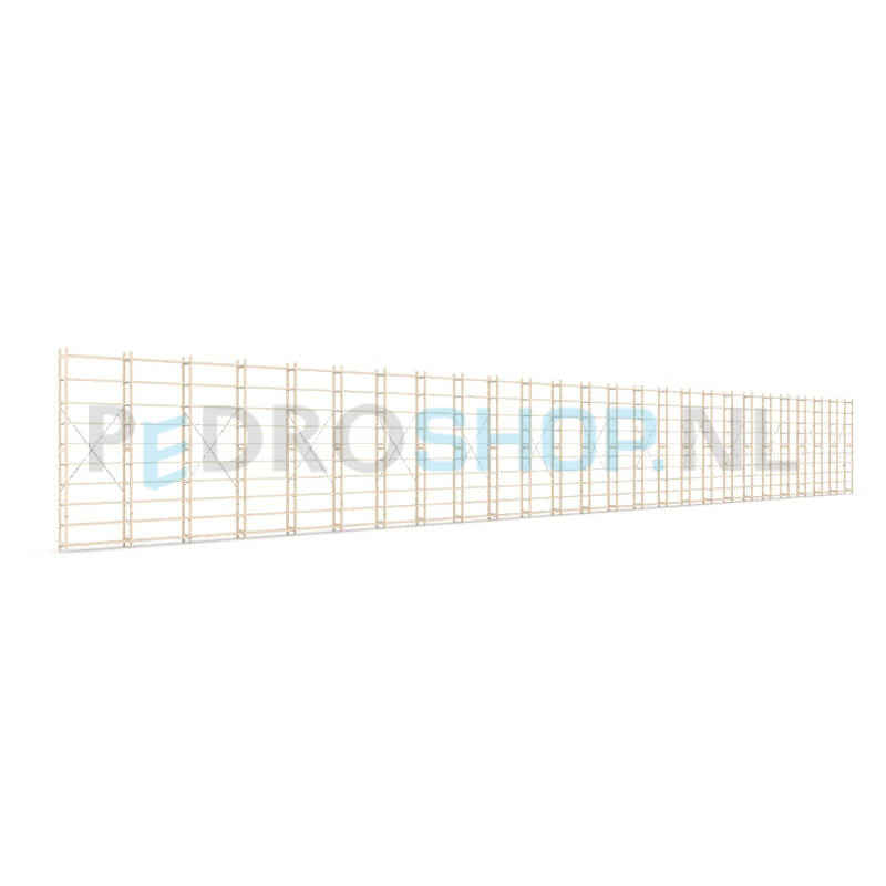 Houten stellingkast Easyrek: 300cm (h) x 30cm (d) x 2503cm (l)