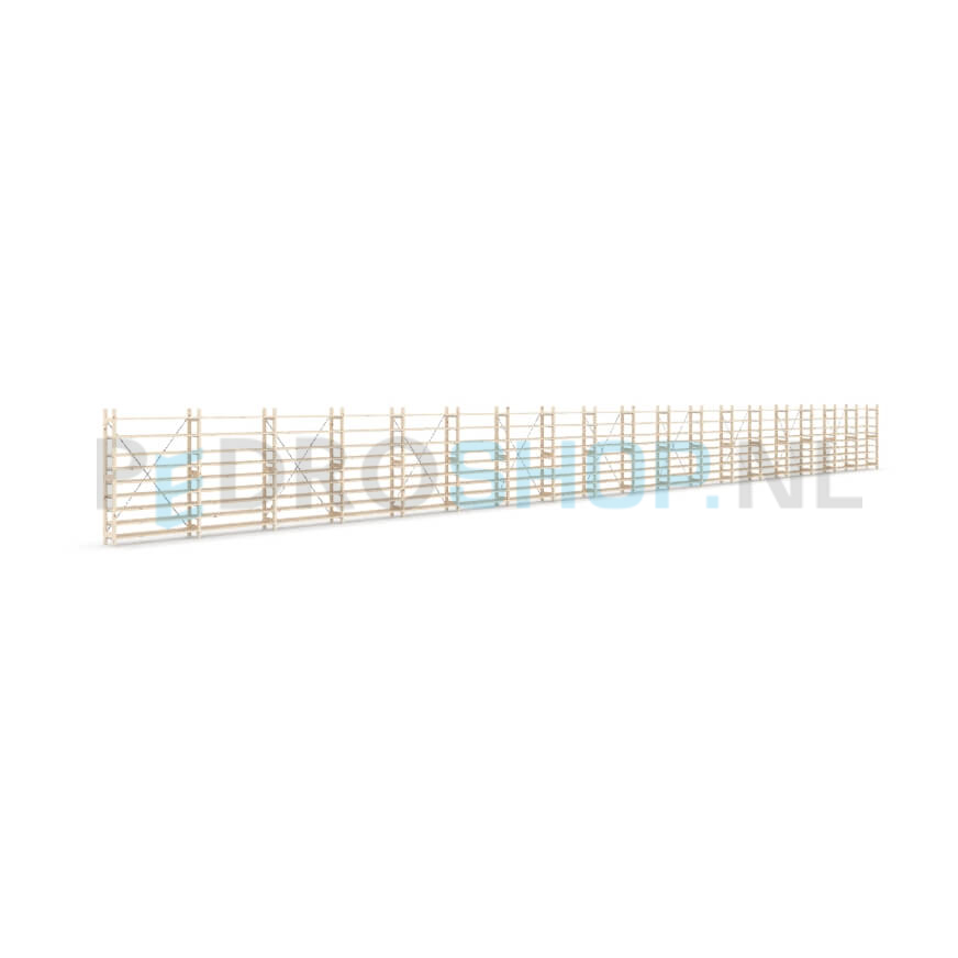 Houten stellingkast Easyrack: 150cm (h) x 30cm (d) x 1803cm (l)