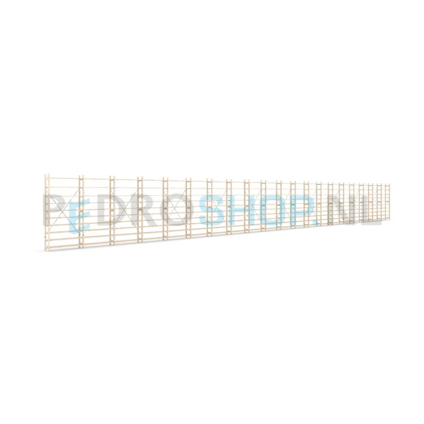 Houten stellingkast Easyrek: 210cm (h) x 30cm (d) x 2003cm (l)