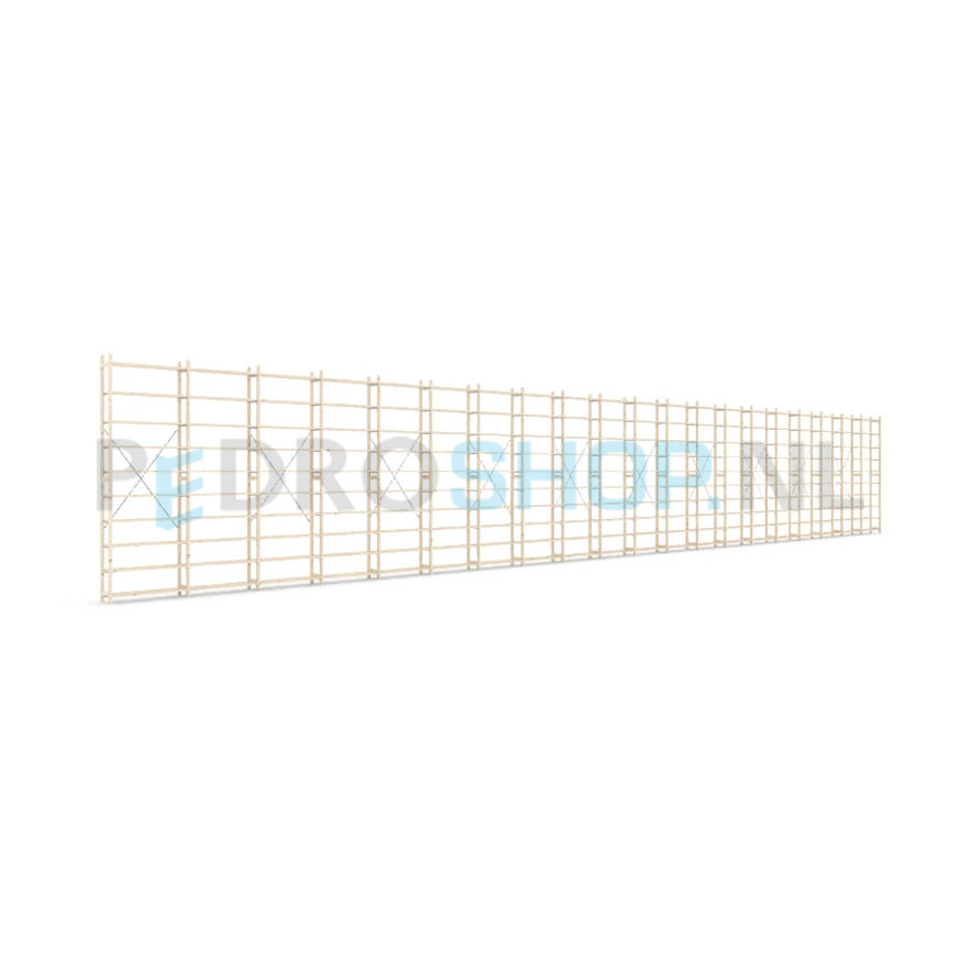 Houten stellingkast Easyrek: 300cm (h) x 30cm (d) x 2003cm (l)