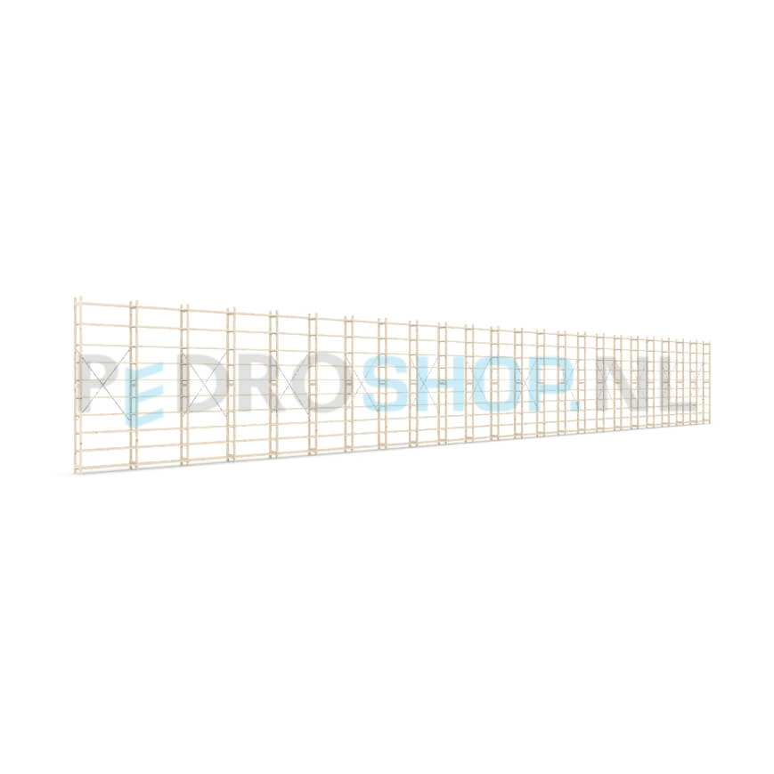 Houten stellingkast Easyrek: 300cm (h) x 30cm (d) x 2303cm (l)